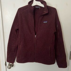 Women’s Maroon Patagonia zip up jacket
